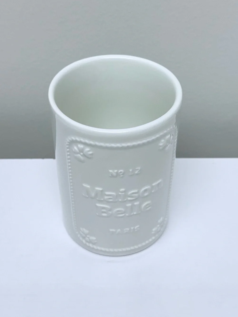 New! Maison Belle Embossed White Ceramic Jar, Target Bullseye’s Playground